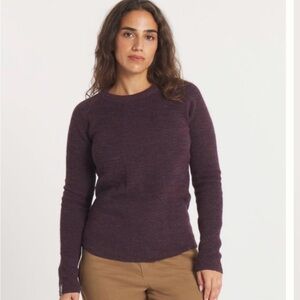 Women's PAKA mountain crew Sweater eggplant size small NWT